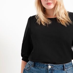 Eloquii Puff Sleeve Ponte Top